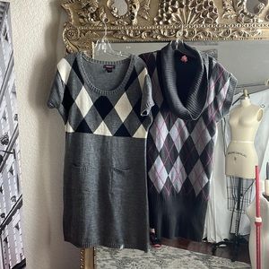 Plus size grey sweater dresses